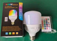 Ampoule LED RGB Globe Type T 38W Culot E27 Boîtier en plastique Température de couleur changeante progressivement Télécommande Dimmable CRI80
