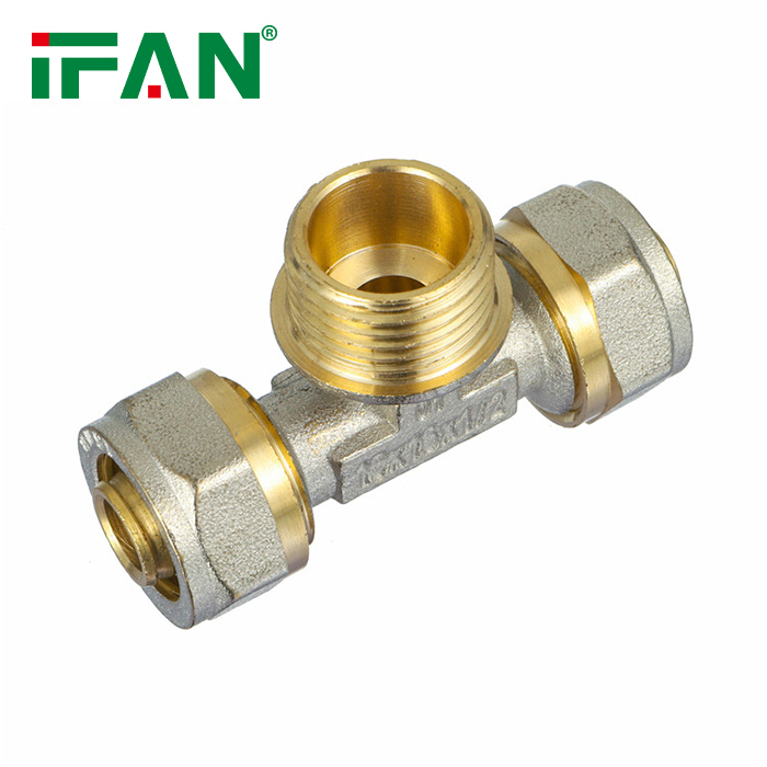 Raccord en T mâle à compression PEX