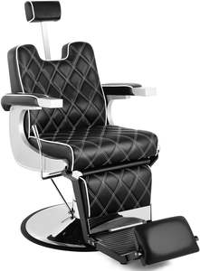 Ağır Vintage berber koltuğu tüm amaçlı hidrolik yaslanma Salon güzellik Spa şekillendirici ekipmanları siyah - Product Image 4