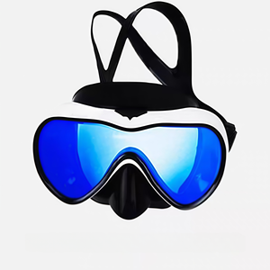 Komfortable Wasserdichte Tauchausrüstung UV-Schutz Glaslinse Antibeschlag Freitauchmaske mit Silikonrand für Taucher - Product Image 2