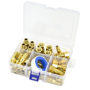 <b>Quick</b> Coupler 45Pc Kit 1/4 Npt Internal External Thread Male Female <b>Connectors</b> Plastic Box Pneumatic Parts - Product Image 5