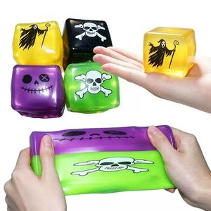 Juguetes Sensoriales Antiestrés de Halloween, Cubo Blandito de TPR, Cubo de Fantasma y Esqueleto, Juguetes Blanditos de Halloween - Product Image 4