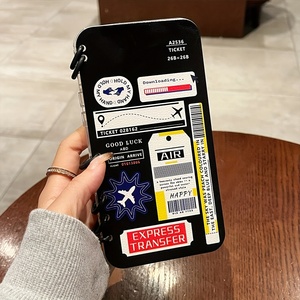 เคสโทรศัพท์ iPhone 16 11Pro <span class=keywords><strong>12Pro</strong></span> เครื่องบินโปร่งใสลายเครื่องบินสีดำ - Product Image 2