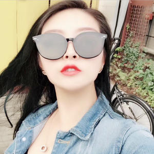 Lunettes de soleil Gm à grande monture, en plastique noir, UV400, pour femmes, style coréen, tendance, protection solaire, type 3 verres - Product Image 4