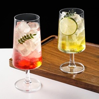 Verre à jus et eau pétillante côtelé, résistant à la chaleur, style Instagram rétro, pour enfants, idéal pour l'Americano glacé et le latte