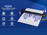 Mesin Printer Tato Termal Nirkabel Bertenaga Baterai Yilong - Mini Portabel Ringan Warna Hitam