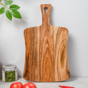 Tabla de cortar de madera de acacia simple y moderna, tabla <span class=keywords><strong>para</strong></span> servir bistec, suministro de fábrica, patrón cuadrado - Product Image 2