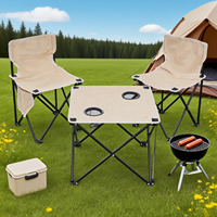 Chaise de camping légère et pliable pour l'extérieur Oasis en vente à chaud Lot de 3 chaises de camping pliantes Ensemble table et chaises