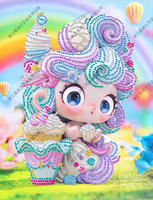 Kits de peinture diamant 5D DIY nouvelle conception JiangXing RTS, écologiques, peints à la main, pour enfants, anime, avec cadre en bois et toile tendue