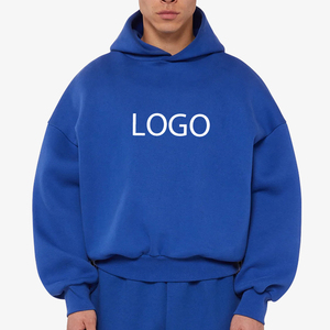<b>Pullover</b> Oversized Cotton 500 400gsm Boxy <b>Mens</b> Hoodie Unisex French Terry Blank Heavyweight Hoodies Manufacturers Cropped Hoodie - Product Image 1