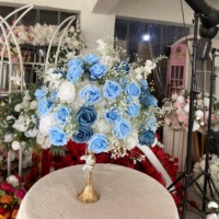 B108 Accessoires de mariage Colonne romaine Boule de fleurs artificielles Décoration florale pour allée Vitrine de fleuriste Événement Mariage Composition florale
