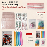 Jeu de Mahjong en Acrylique Rose Épais à 4 Couches avec Numéros, Vente en Gros Directe Usine, Tuiles Résistantes à l'Usure et Inaltérables en Couleur avec Accessoires Complets