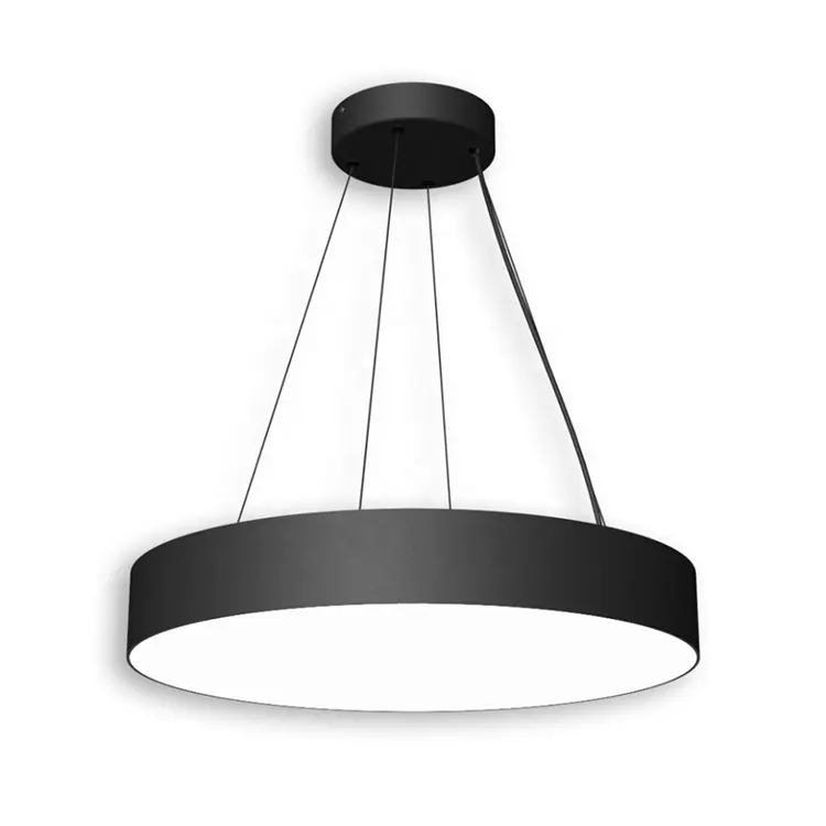 Platte Ronde Kroonluchter Led Ronde Hanglamp Moderne Opknoping Licht Voor Office Home Restaurant