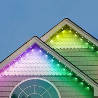 Lampes LED 3D étanches XQD IP67 à contrôle intelligent RGB pour décoration de maison de Noël, corps de lampe en PC, pleine couleur, extérieur