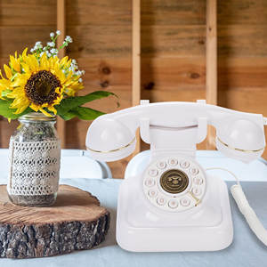 Weißer Vintage Voice Recorder Vintage Hochzeits feier Party Segen Sprach nachricht Audio Gästebuch - Product Image 5