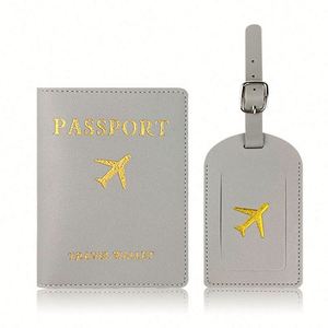 Portefeuille de voyage élégant en cuir PU avec blocage RFID, porte-cartes et passeport sécurisé, estampage à chaud, pour fournitures de bureau et scolaires - Product Image 6
