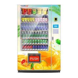 Haloo QR Code Coin Changer M-pesa Snacks and Drinks Vending Machine with Refrigerator Manufacture