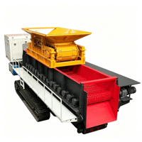 Séparateur de boue et de pierres Rhine Crawler 80-150t/h, installation de pré-cassage avec moteur à engrenages PLC pour sol, roche, sable, économique et facile à utiliser