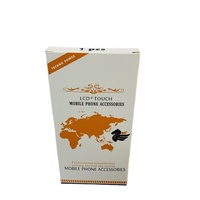 Boîte de papier foulard en soie imprimé noir avec fenêtre câble de données personnalisé casque boîte d'emballage en papier fenêtre Carton boîte d'accessoires de téléphone
