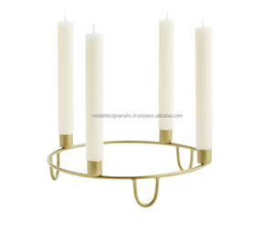 Round <b>Candle</b> <b>Holder</b> With Feet <b>Candles</b> Stand for Home <b>Dinner</b> Table, Bar, <b>Dinner</b> and Party Decoration - Product Image 1