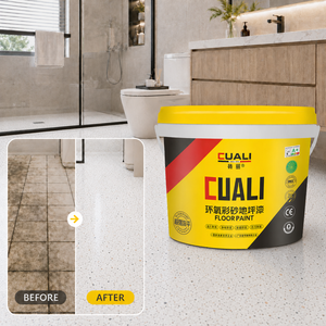 Revêtement de sol en sable de quartz époxy pour la rénovation des salles de bain et des cuisines, résistant à l'usure, antidérapant, revêtement de sol en quartz - Product Image 1