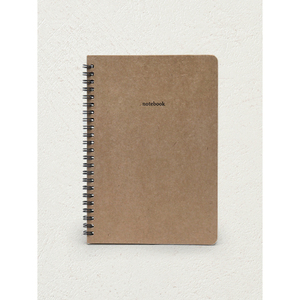 Daisomungu569 Notebook di lusso A5 60 fogli con rivestimento in Kraft materiale di cartone rilegato a spirale Mini copertina rigida rilegatura termica
