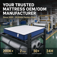 Matelas en mousse à mémoire de forme Orion 20 cm, fermeté moyenne, avec housse en soie, roulé en boîte, pour salle de sport, appartement, location, hôtel, chambre à coucher, vente en gros, approvisionnement en vrac