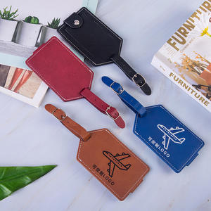 Porta passaporto all'ingrosso e Set di etichette per bagagli etichette per bagagli a sublimazione Blanks etichette per bagagli in pelle PU Logo personalizzato - Product Image 3