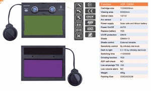 Chuyên nghiệp cấp công nghiệp Dual <span class=keywords><strong>LCD</strong></span> Hàn Mũ bảo hiểm <span class=keywords><strong>ANSI</strong></span> <span class=keywords><strong>Z87.1</strong></span> CE en379 tiêu chuẩn màu sắc trung thực 2 cảm biến cho bảo vệ kép - Product Image 5