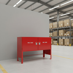 ตู้เก็บอุปกรณ์ดับเพลิงสำหรับไฟไหม้ระดับ A/B ทำจากอะลูมิเนียมทนทานและเหล็กแผ่นรีดเย็น พร้อมอุปกรณ์เสริมสำหรับถังดับเพลิงและม้วนสายดับเพลิง - Product Image 2