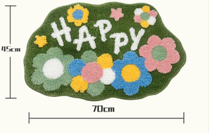 Alfombra de entrada fresca, alfombra de baño de felpa, alfombra absorbente de agua para cocina y inodoro, alfombra de puerta con flores de musgo, alfombra antideslizante para suelo. - Product Image 5
