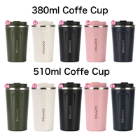 Gobelet isotherme en acier inoxydable avec revêtement céramique, logo personnalisé, 510 ml, 380 ml, qualité alimentaire, pour voyage, avec couvercle
