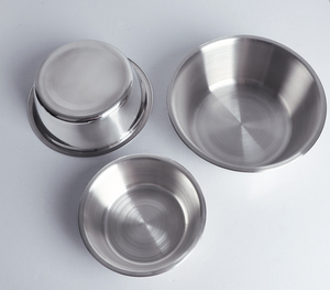 Mangkuk Air Makanan Hewan Kesayangan Mangkuk Anjing Logam Stainless Steel - Product Image 4