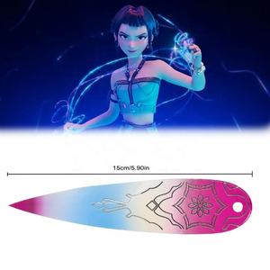 Ensemble de 3 épées en métal de 6 pouces, Kpop <span class=keywords><strong>Demon</strong></span> Hunters, dague, Huntrix Zoey Weapon, Shin-kal, couteaux à lancer, jouet sûr, accessoire de cosplay - Product Image 3