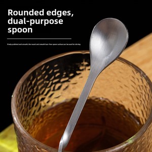 DF Nuevo Agitador de Cócteles de Acero Inoxidable Estilo Occidental, Cuchara Mezcladora de Metal con Mango Largo para Té con Leche, Jugos, Bebidas y Café - Product Image 3
