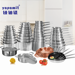 Commercial Kitchen Cookware Set Stainless Steel Triply <strong>Induction</strong> <strong>Saucepan</strong> 03 Chef Metal Collection - Product Image 4