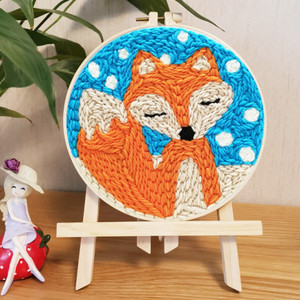 Charmkey Punch Needle Embroidery Kit Punchneedle Cross Stitch Set for Beginner Handcrafted Christmas Decoration