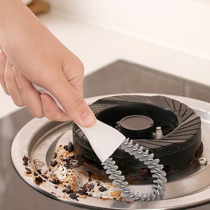 U Shaped Stove <b>Brush</b> Nylon Bristles Gas Stove Cleaning <b>Brush</b> Household Kitchen Use - Product Image 1