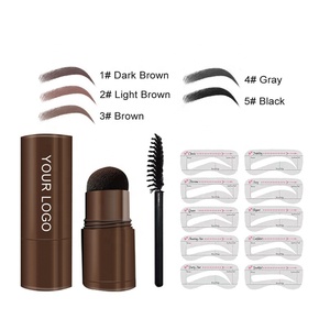 Kit de pochoirs pour sourcils, maquillage végétalien, pommade, teinte noire, façonnage en une étape - Product Image 4
