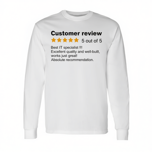 Camiseta de Manga Larga para Especialistas en TI, con 5 Estrellas de Valoración por Parte de los Clientes, Ropa de Trabajo - Product Image 2