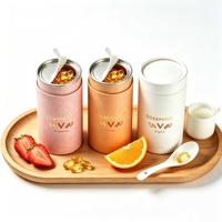 Tube en papier kraft biodégradable, boîte de rangement cylindrique avec couvercle pour compléments alimentaires, vitamines, pilules, produits de santé