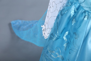 Costume Cosplay cartone animato <span class=keywords><strong>Elsa</strong></span> vestito da principessa congelato maniche lunghe abiti da festa Online di alta qualità paillettes bambini poliestere - Product Image 5