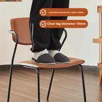 Fauteuil minimaliste moderne italien pour étude à domicile Salle à manger en métal avec dossier en MDF pour café, thé au lait, boutique de chaises rembourrées