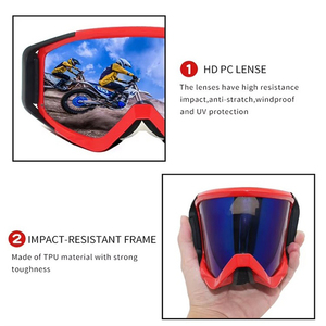 Lunettes de motocross polarisées anti-buée, lunettes de soleil de sport moto design, lunettes de sécurité <span class=keywords><strong>pour</strong></span> moto tendance <span class=keywords><strong>pour</strong></span> hommes, logo personnalisé - Product Image 5