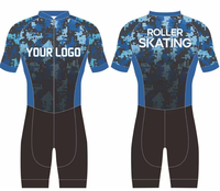Combinaison de patinage en ligne de haute qualité, unisexe, imprimée par sublimation, respirante, à manches courtes, pour la course à patins à roulettes