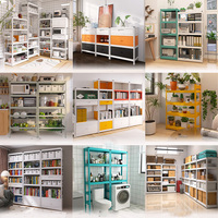 Étagère de rangement en métal à 4 niveaux de style nordique pour four à micro-ondes, organisateur modulaire multi-niveaux en acier