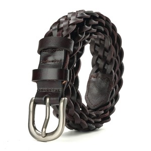 Hot-selling High-quality Ladies Top-grain Leather No-<b>drilling</b> <b>Hand</b>-woven Vintage Commuting Casual Versatile Pin Buckle Belt - Product Image 2