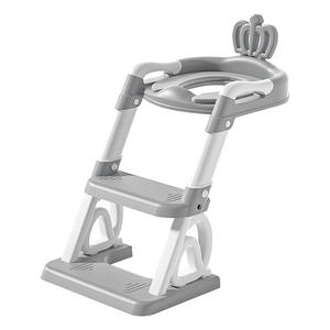 Taburete de inodoro de entrenamiento de orinal de plástico plegable conveniente multifuncional con respaldo mágico para escalera de orinal de bebés para niños - Product Image 1