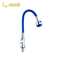 Robinets et robinets sanitaires Couleur bleue Tuyau flexible Robinet d'évier de cuisine monté sur pont Robinet de cuisine en zinc Torneira De Cozinha