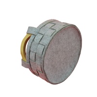 Panier de rangement pliable en feutre avec poignée en bois pour vêtements d'enfants